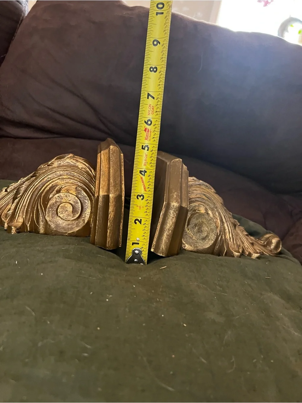 Two Gold Decorative Wall Corbel Shelves